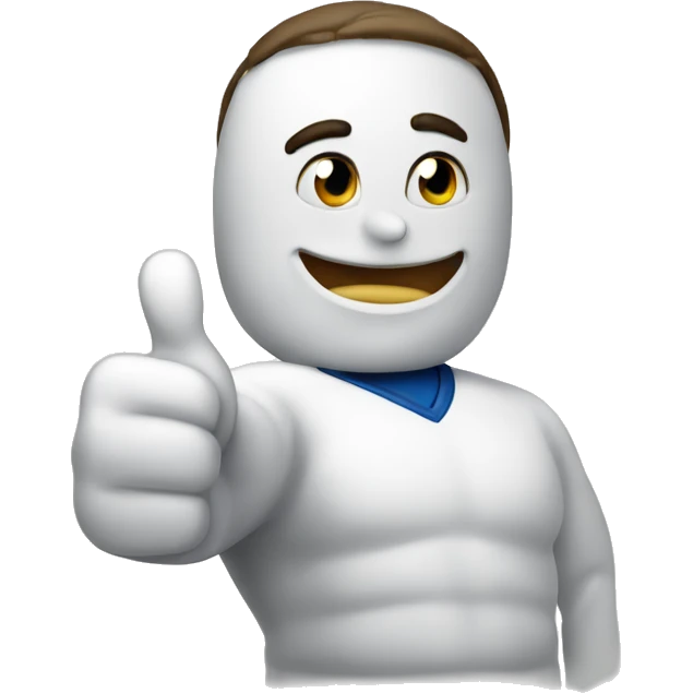 white michelin character, thumbs up emoji
