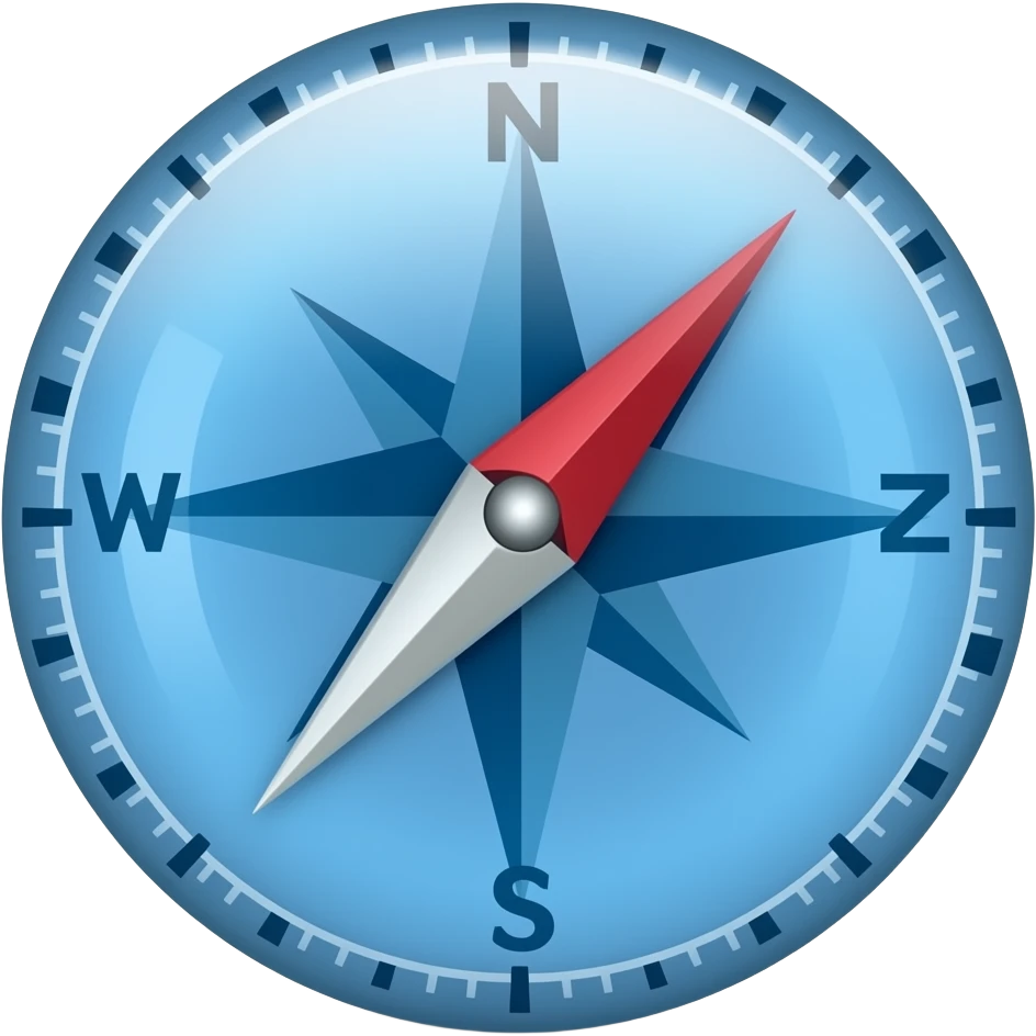 Compass, include common colors for compass + dark blue, deep blue, sky blue emoji