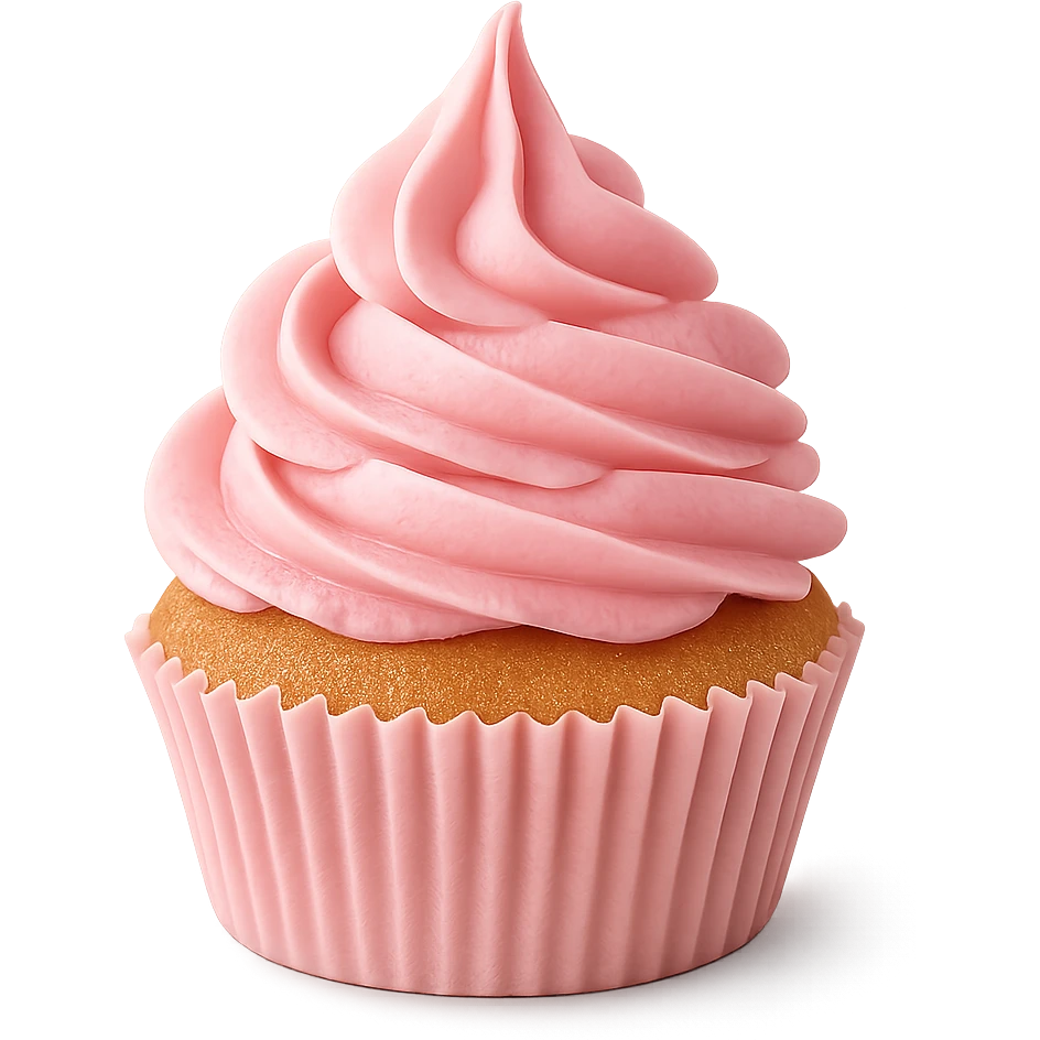 pink cupcake, no background emoji