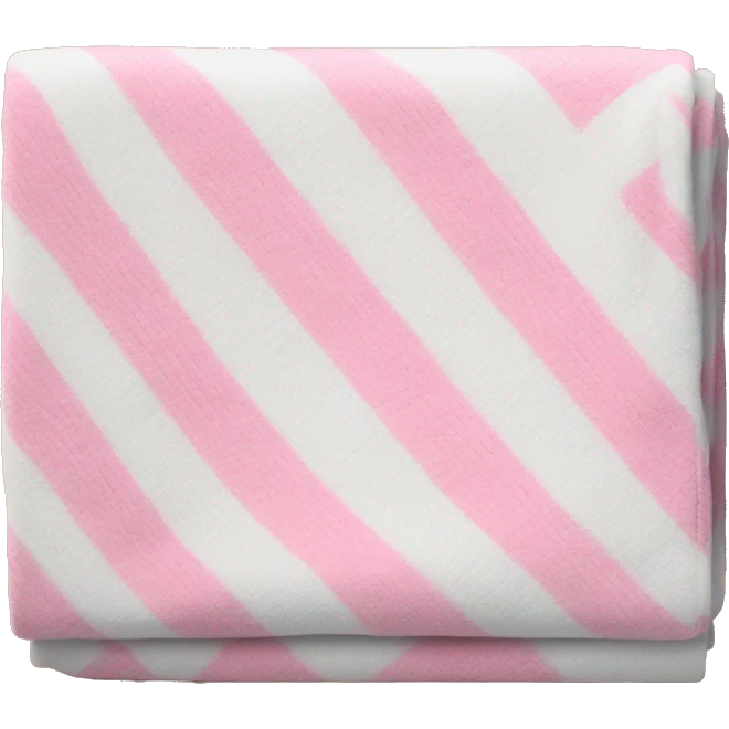 Plad white and pink blanket folded  emoji