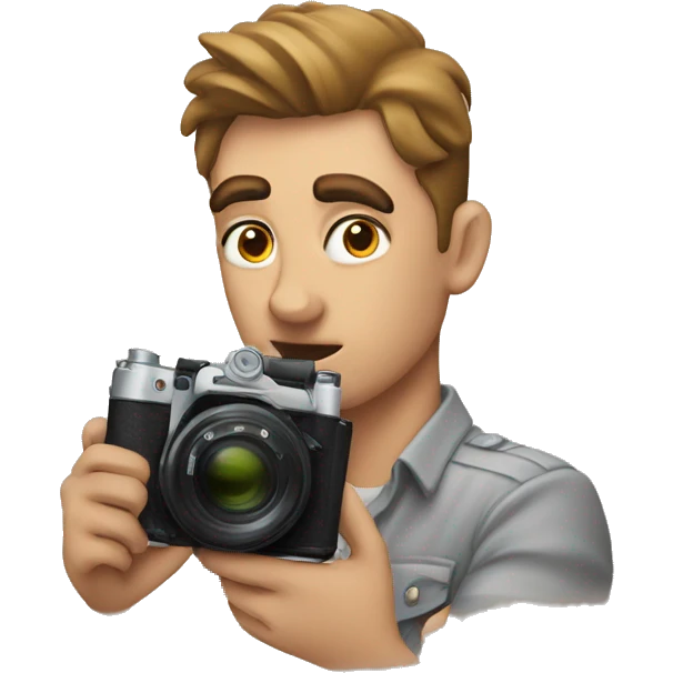 eyebrow raise  emoji holding a camera emoji