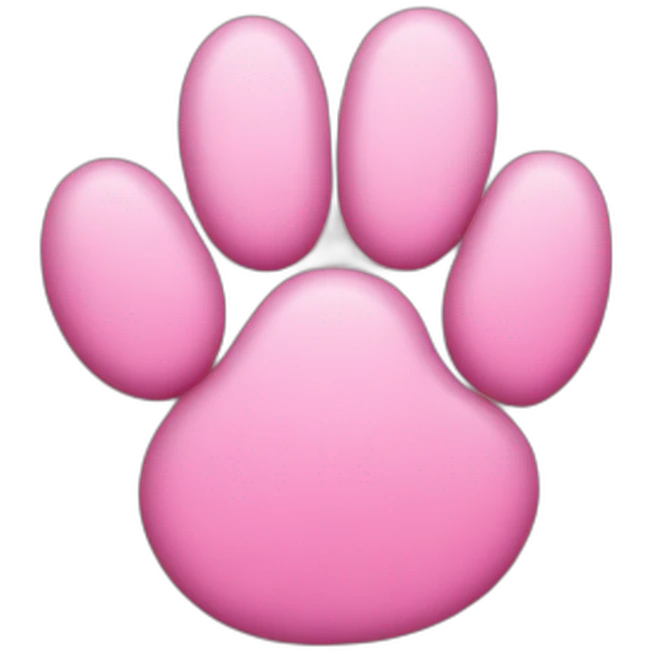 Pink cat paw emoji
