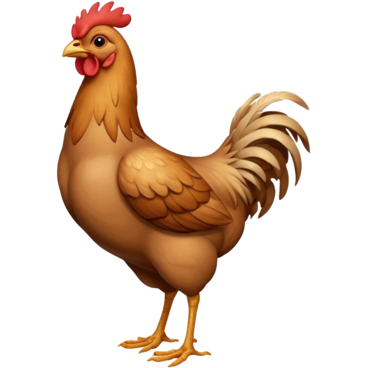 skinny light brown chicken full body no comb emoji