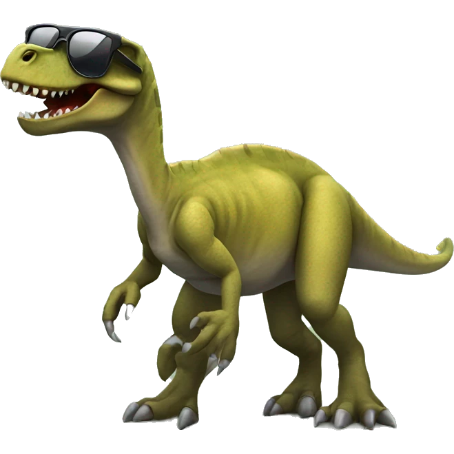 Dinosaur with sunglasses emoji