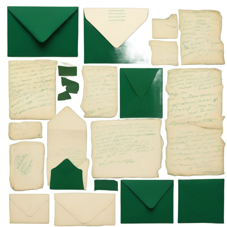 Deep green love mail  emoji