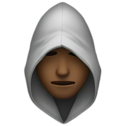 Man with a hood covering his face emoji