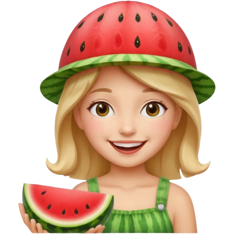 Kids in Fruit Clothes 
A girl in a watermelon Hat




































 emoji