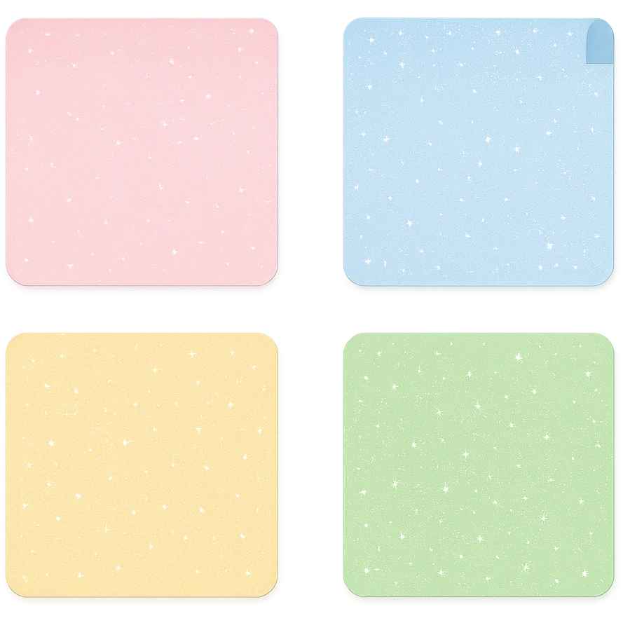sparkly pastel sticky notes emoji