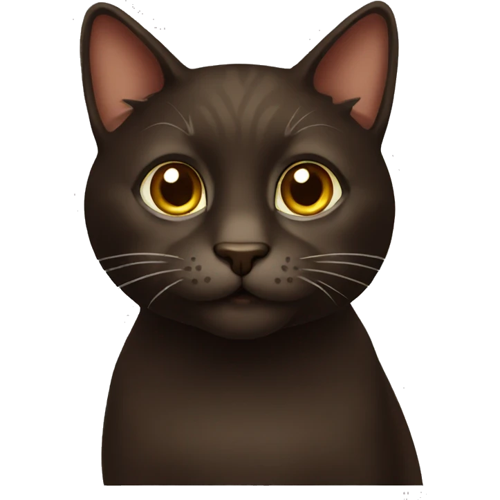 Dark brown cat emoji