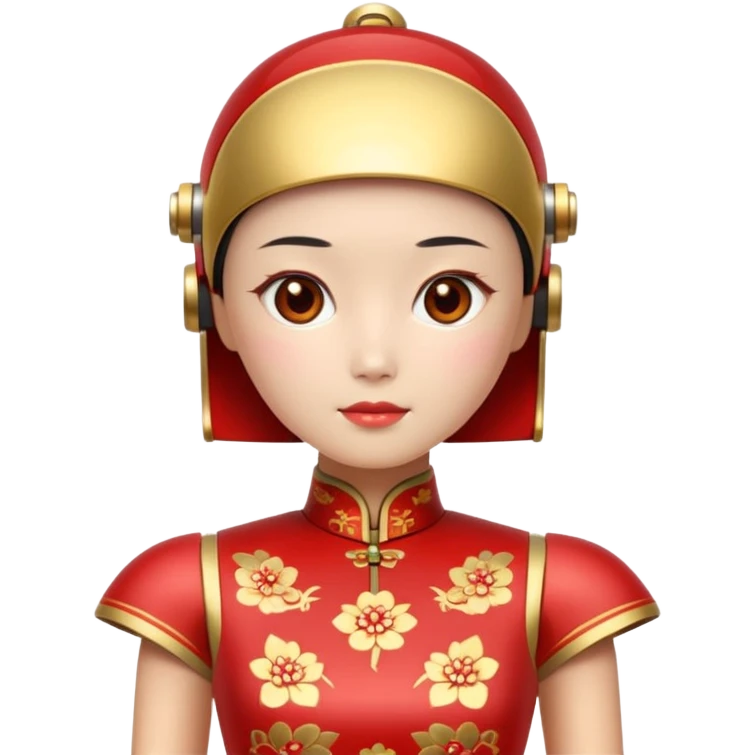 chinese robot, cheongsam
 emoji