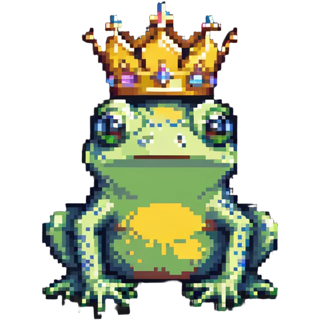 crowned frog emoji