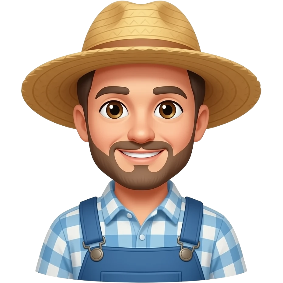 agricultor en el campo emoji