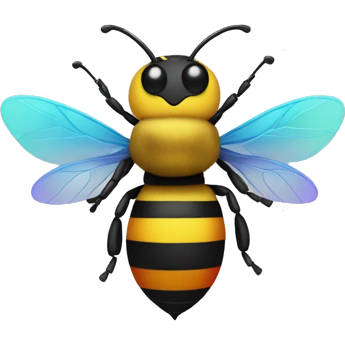 Rainbow bee emoji