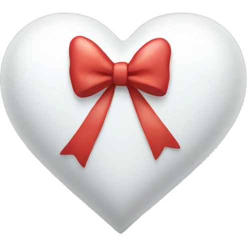 White heart with bow emoji