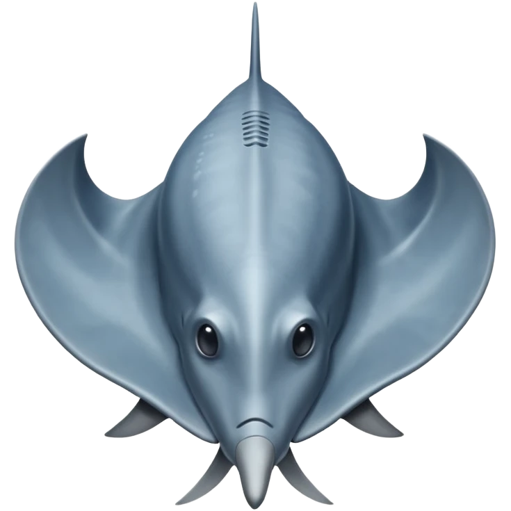 stingray with long stinger viewed from above emoji