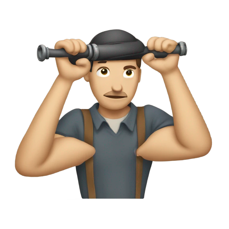 Holding a pipe emoji
