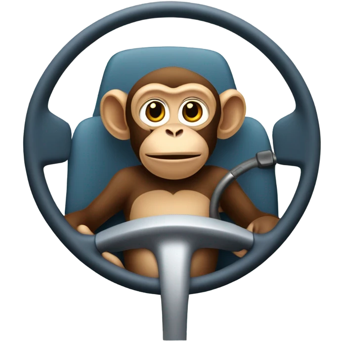 Monkey driving ambulance emoji