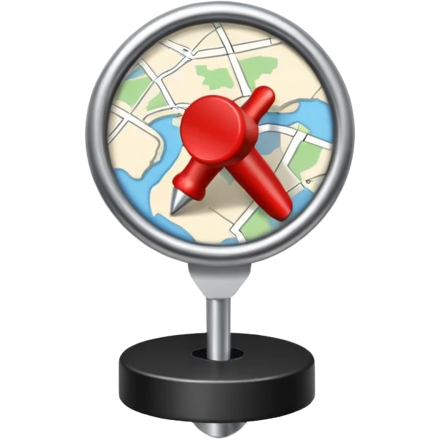 Black and white map push pin  emoji
