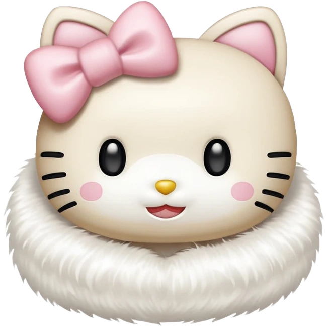 Hello kitty Beige bow emoji