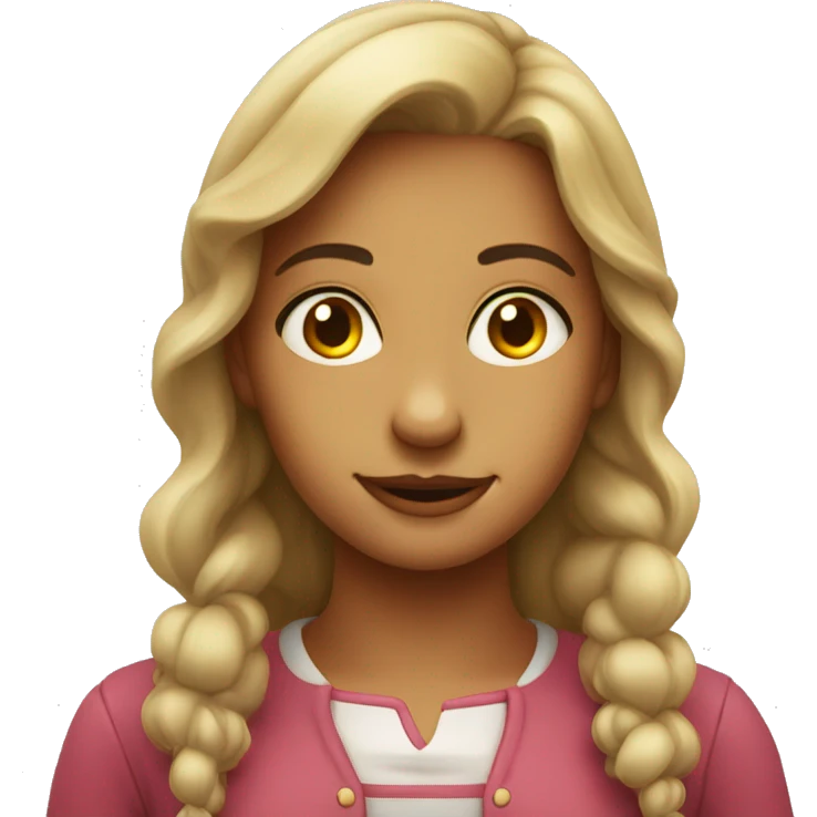 fair girl giving sly smirk emoji