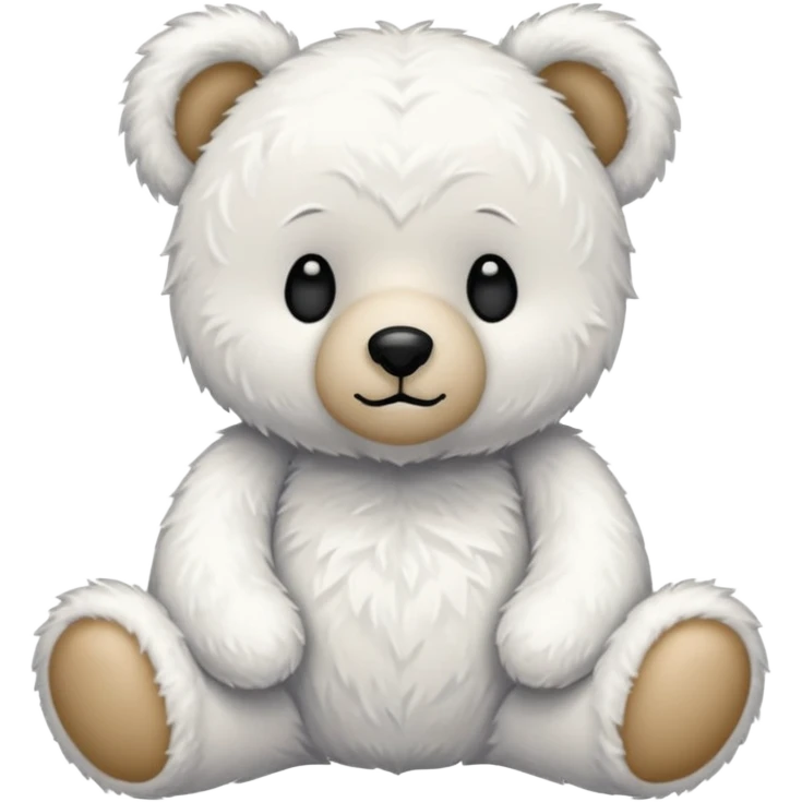 Ice White boho aesthetic teddy sticker emoji