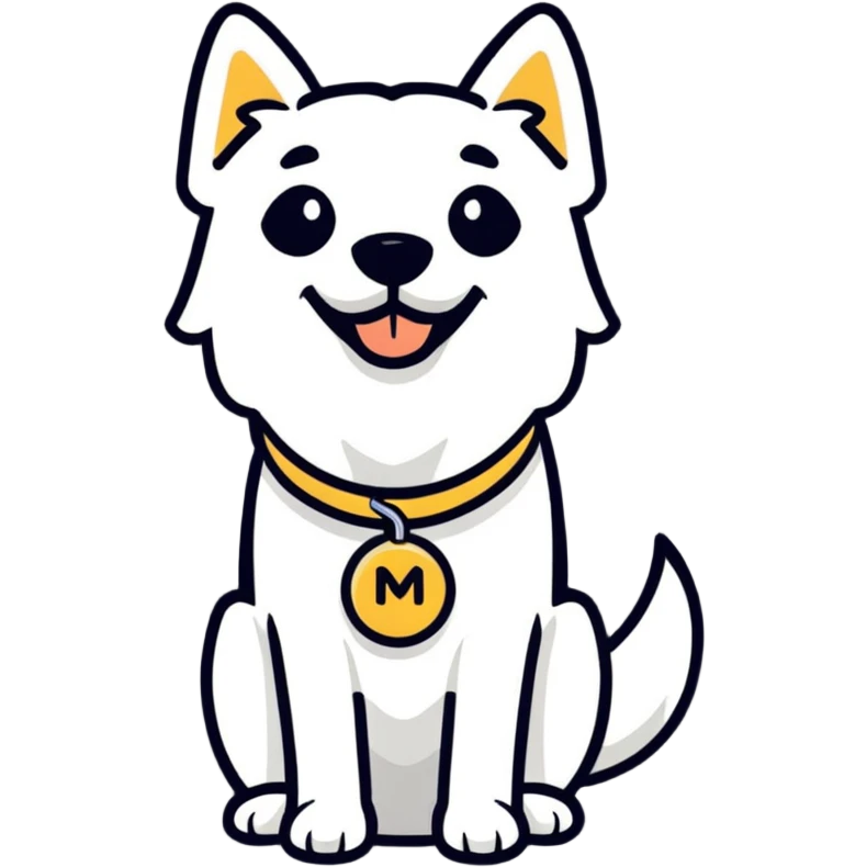 Dog in good morning message emoji