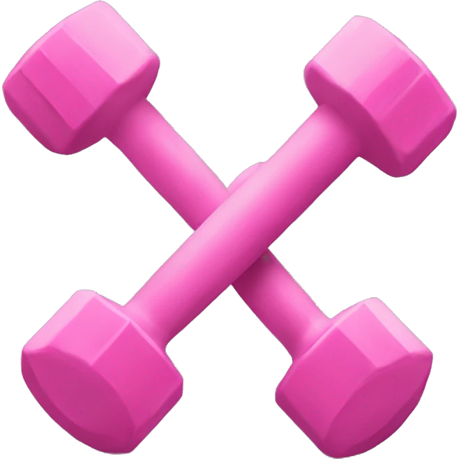 pink gym dumbbells emoji