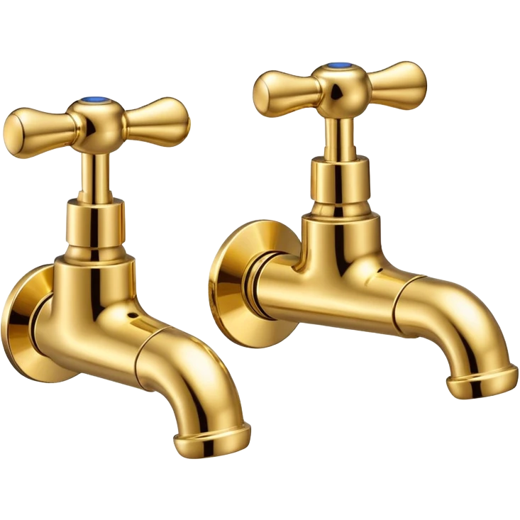 Brass bathroom taps emoji