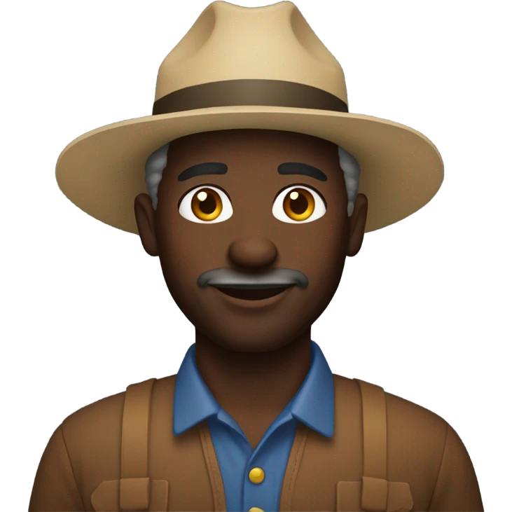 Black farmer emoji