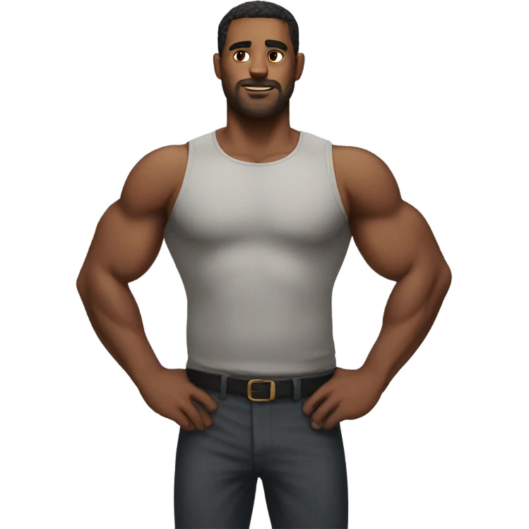 Strong back man emoji