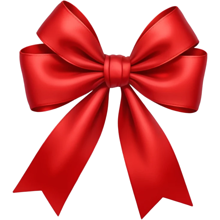 Élégant red bow emoji