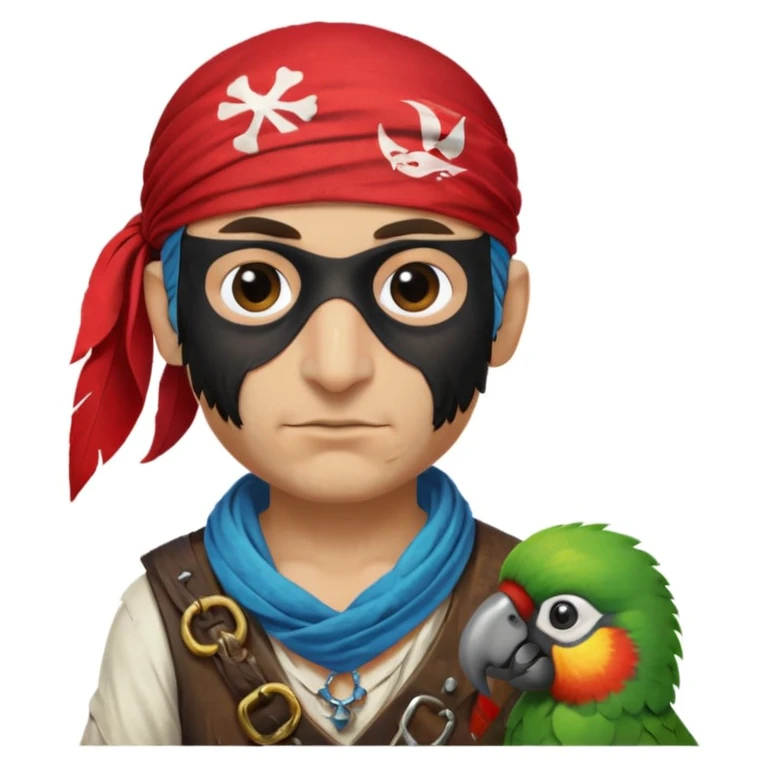 pirate and parrot emoji