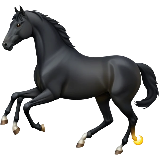 cinematic-[black horse]-realistic-full-body-galopping-emoji,-tail-flicking-lazily,-head-tilted-dramatically,-sleek-[black]-coat,-simplified-yet-realistic-focused-features,-highly-detailed,-glowing-with-an-almost-sarcastic-glow emoji