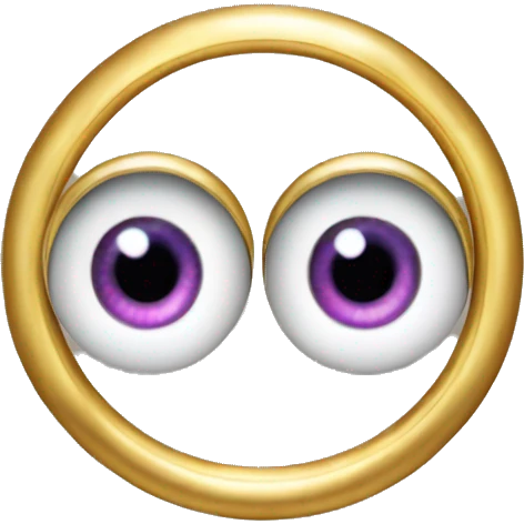 thin gold ring studded with eyeballs emoji