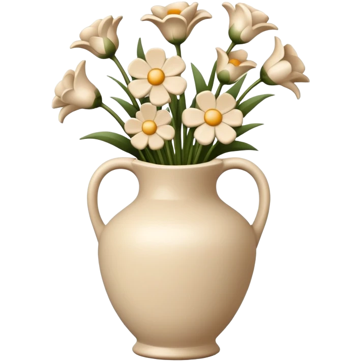 vase with flowers beige emoji