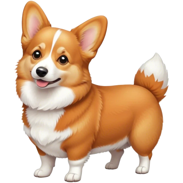 Corgi stands on its hind legs emoji