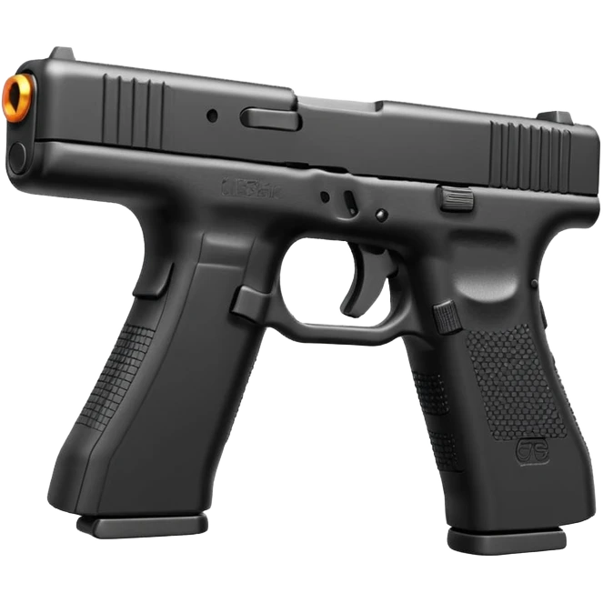 Glock 10mm pistol front and side view emoji