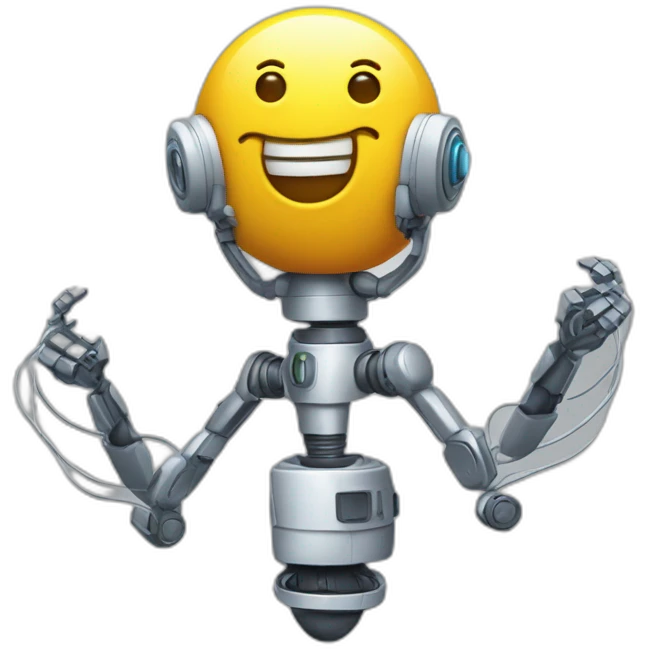 robô com três antenas na cabeça emoji