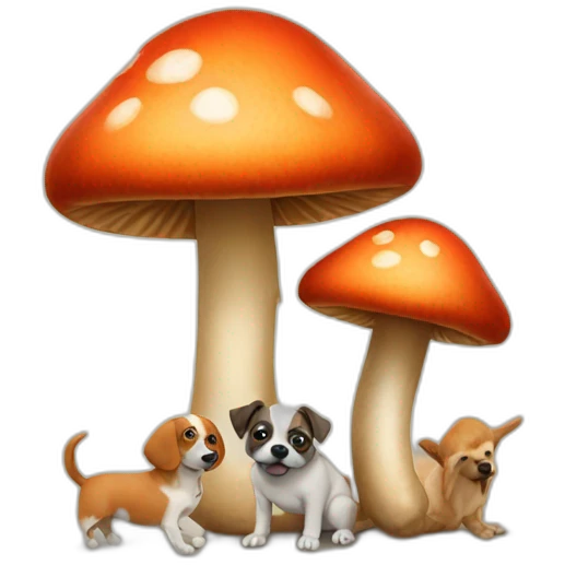Shroom and dogs emoji