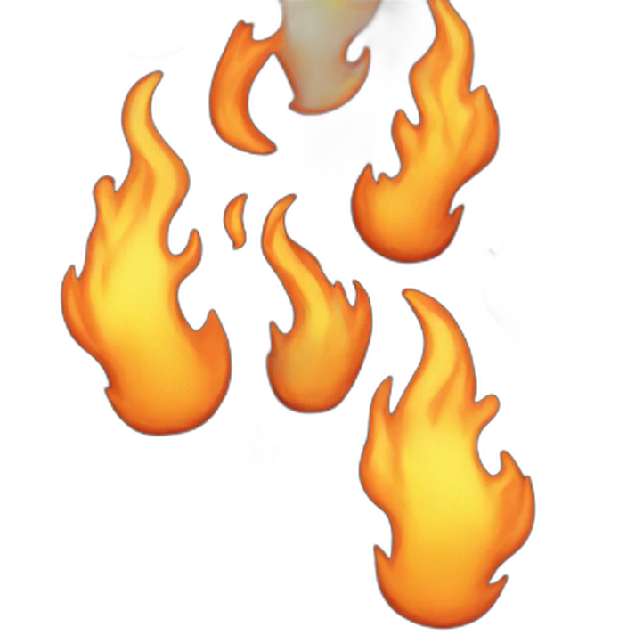 Realistic fire emoji