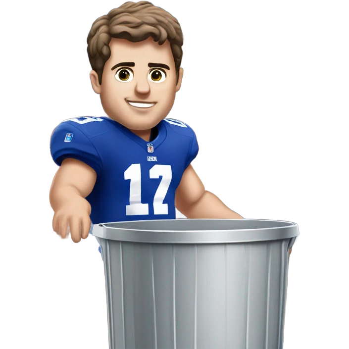 Make Daniel jones on the NY Giants but he’s a trash can emoji