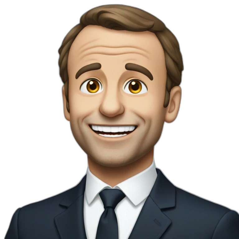 Macron qui pleure de rire emoji