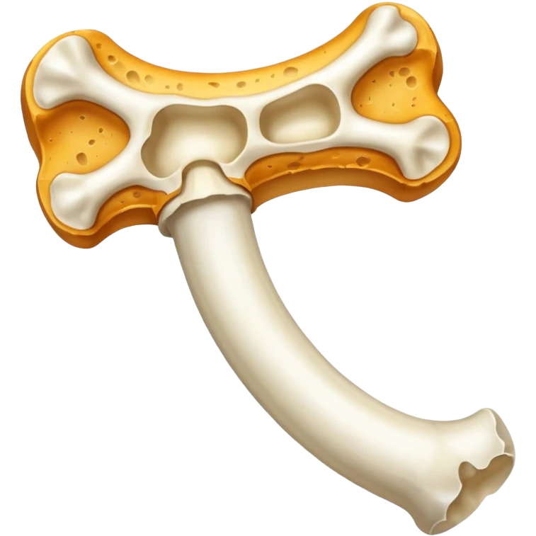 a bone with osteoporosis emoji