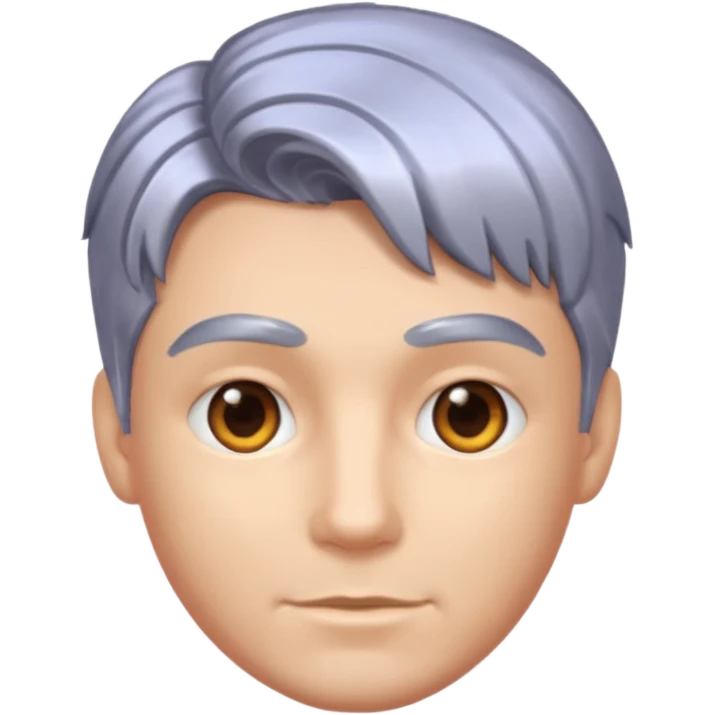 man with metalic hair emoji