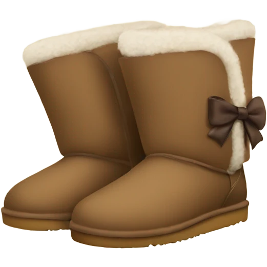 Uggs with brown bows  emoji