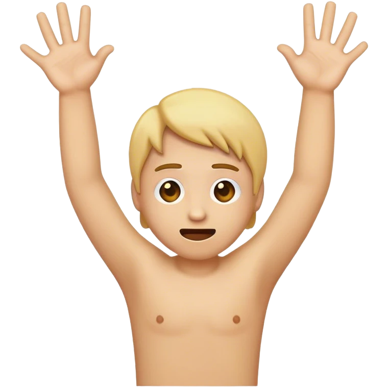 Confused emoji with his hands up in air emoji