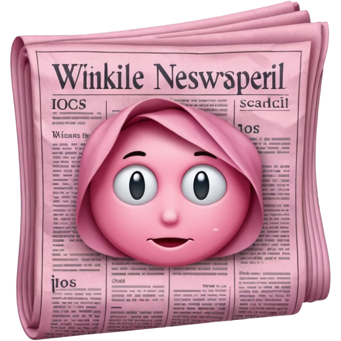 pink newspaper emoji