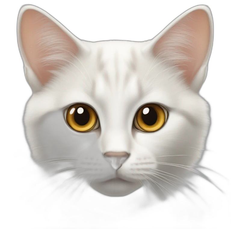 White somali cat with almond eyes and rouse nose  emoji