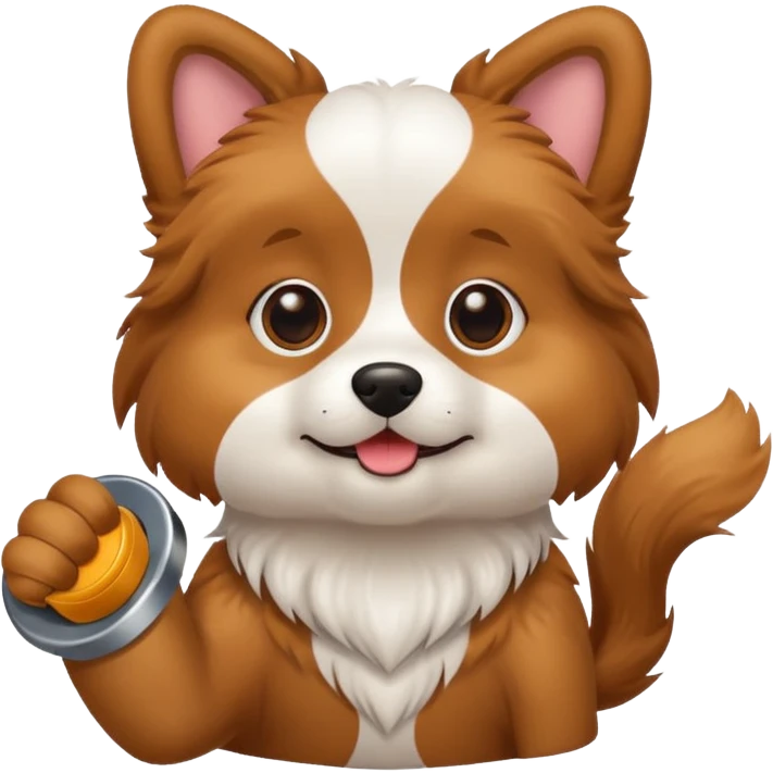 Dog Wiht a holder emoji
