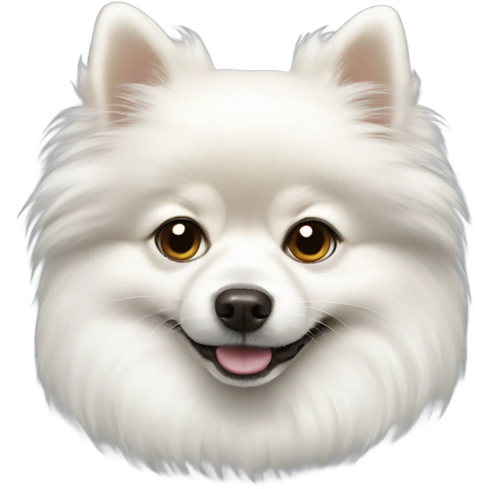 white pomeranian  emoji